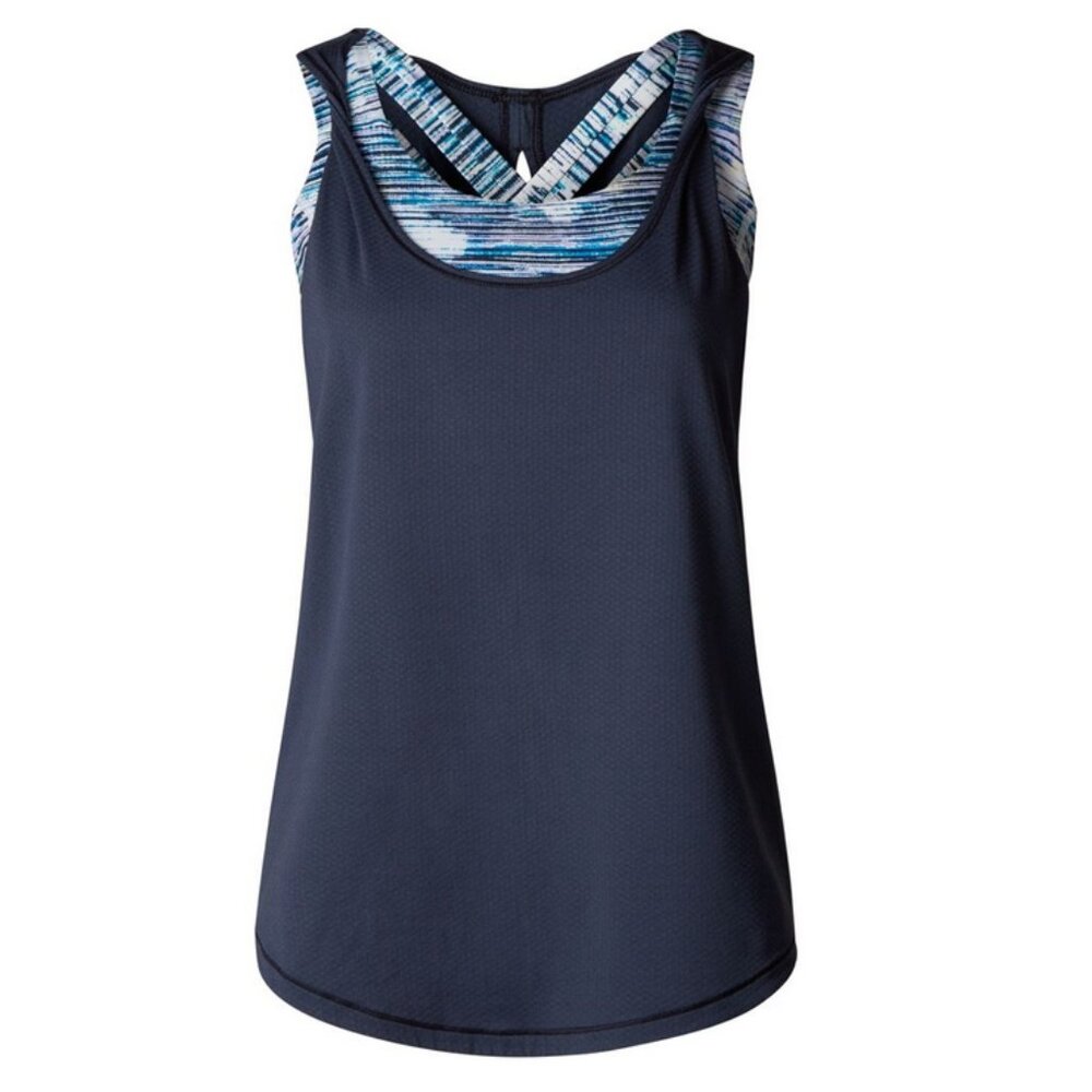 EUC Lululemon Ready & Go Tank Inkwell Blurry Belle Multi Women's 6 built in bra - Picture 2 of 10